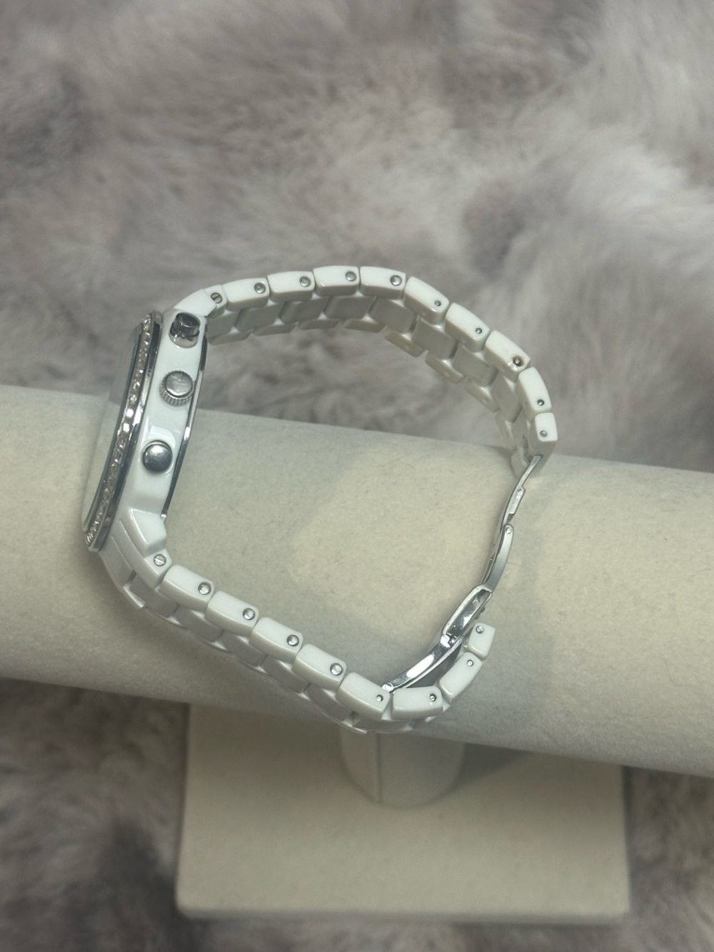 Michael Kors White and Silver Chronograph Watch Mother Pearl MK5079 - Picture 6 of 12